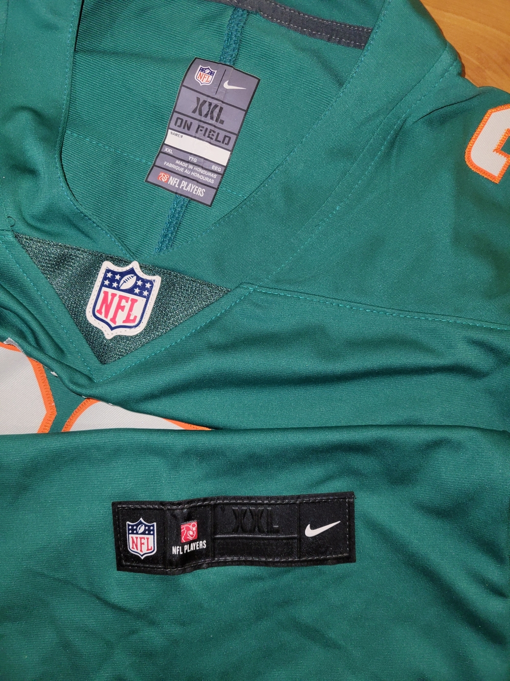 New Miami Dolphins Fitzpatrick #29 Teal NFL Nike On Field Men’s Jersey 2XL - Picture 3 of 5
